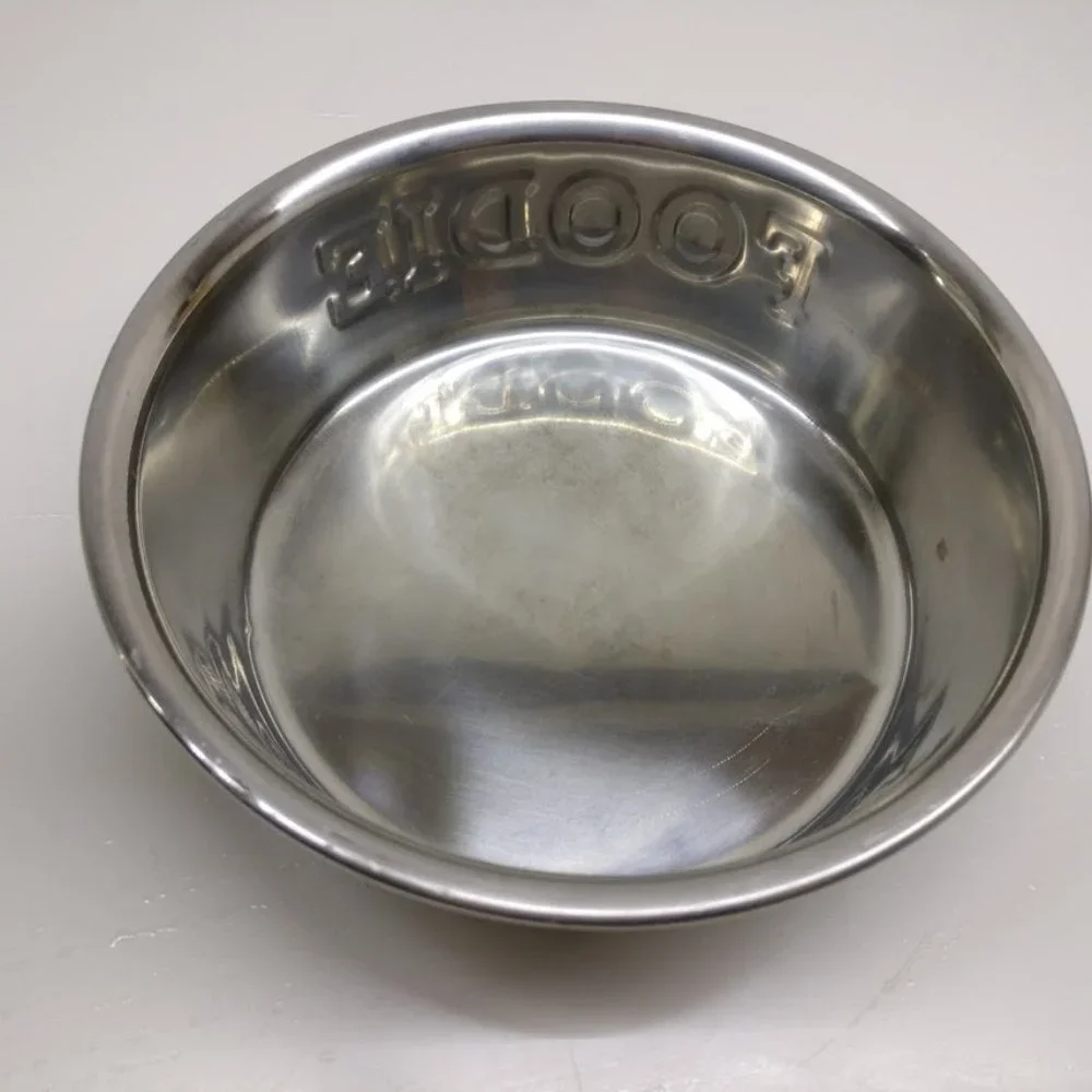 Top Paw Foodie Embossed Pet Bowl Stainless